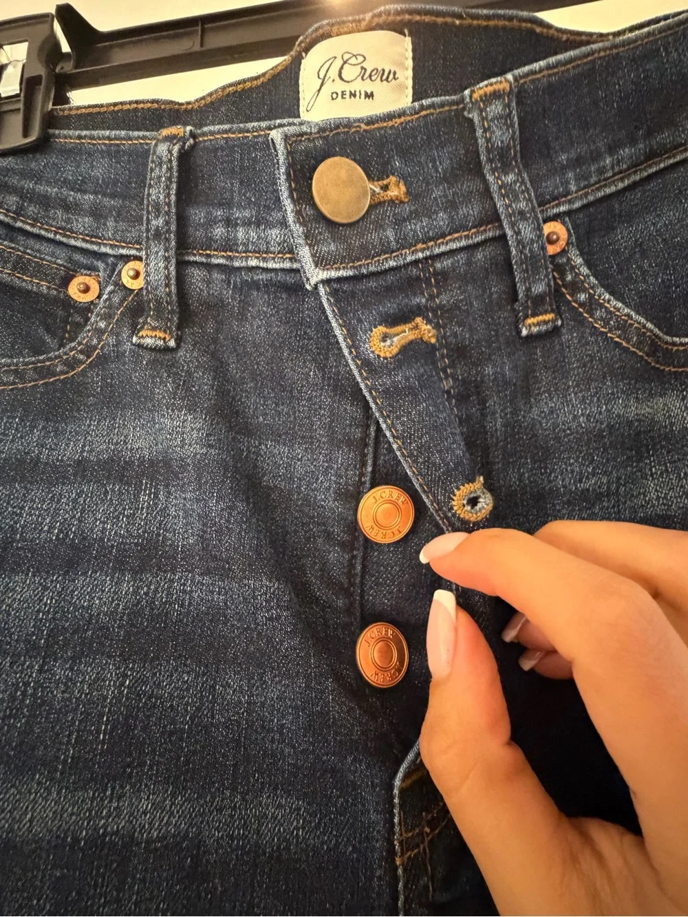 J. Crew Women's Dark Indigo Button-Fly Flare Jeans